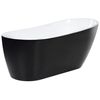 Bañera De Acrílico Negro Plateado Blanco 170 Cm Independiente Bordes Solarte - Negro