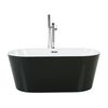 Bañera De Acrílico Negro Plateado Blanco 170 Cm Sanitario Independiente Havana - Negro