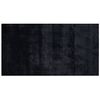 Alfombra Negra 80 X 150 Cm Poliéster Piel Sintética De Conejo Pelo Largo Mirpur - Negro