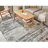 Alfombra Kilim De Lana Gris Beige 160 X 230 Cm A Mano Patchwork Borlas Aratashen - Gris