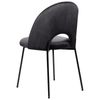 Conjunto De 2 Sillas De Comedor De Terciopelo Negro Covelo - Negro