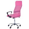 Silla De Oficina Reclinable De Malla Rosa Negro Plateado Giratoria Ajustable Design - Rosa