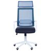 Silla De Oficina Reclinable De Poliéster Negro Blanco Azul Giratoria Ajustable Leader - Negro