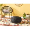 Puf De Yute Natural Negro 45 X 30 Cm Relleno Bolas Eps Moderno Boho Dukki - Natural