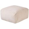 Puf De Pana Beige 50 X 30 Cm Bolas Eps Reposapiés Relleno Sólido Mukki - Beige