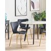 Conjunto De 2 Sillas De Comedor De Terciopelo Negro Dorado Sin Reposabrazos Boonville - Negro