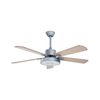 Ventilador De Techo De Metal Gris Claro Madera Clara 50 Cm Sintético Hobble - Gris