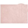 Alfombra Rosa 160 X 230 Cm Poliéster Piel Sintética De Conejo Pelo Largo Thatta - Rosa