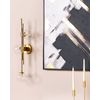 Lámpara De Pared De Metal Dorado 75 Cm Aplique Cristal 3 Luces Glamour Tulija - Dorado