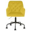 Silla De Oficina De Terciopelo Amarillo Negro Giratoria Ajustable Acolchado Antares - Amarillo