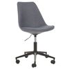 Silla De Oficina Gris Grafito Negro Poliéster Giratorio Acolchado Escritorio Dakota Ii - Gris