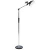 Lámpara De Pie Led Plateado Negro 169 Cm Sintético Regulable Andromeda - Plateado