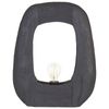 Lámpara De Mesa De Madera De Mango Negra 42 Cm Pantalla Abierta Irregular Ajay - Negro