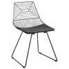 Conjunto De 2 Sillas De Metal Negro Asiento Piel Sintética Beatty - Negro