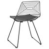 Conjunto De 2 Sillas De Metal Negro Asiento Piel Sintética Beatty - Negro