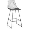 Conjunto De 2 Sillas De Metal Negro Asiento Piel Sintética Bisbee - Negro