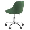 Silla De Oficina De Terciopelo Verde Esmeralda Negro Plateado Giratoria Ajustable Parrish - Verde