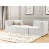 Otomana De Pana Blanco Crema 83 X 83 Cm Reposapiés Diseño Moderno Lemvig - Blanco