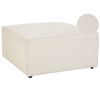 Otomana De Pana Beige Claro 83 X 83 Cm Reposapiés Diseño Moderno Lemvig - Beige