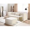 Otomana De Pana Beige Claro 83 X 83 Cm Reposapiés Diseño Moderno Lemvig - Beige