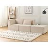 Otomana De Pana Beige Claro 83 X 83 Cm Reposapiés Diseño Moderno Lemvig - Beige