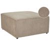 Otomana De Pana Gris Pardo 83 X 83 Cm Reposapiés Diseño Moderno Lemvig - Beige