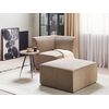 Otomana De Pana Gris Pardo 83 X 83 Cm Reposapiés Diseño Moderno Lemvig - Beige