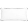 Almohada De Algodón Japara Blanco Plateado 40 X 80 Cm Relleno Poliéster Ribete Pelister - Blanco