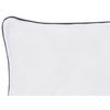 Almohada De Algodón Japara Blanco Plateado 40 X 80 Cm Relleno Poliéster Ribete Pelister - Blanco