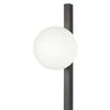 Lámpara De Pared De Vidrio Negro Blanco 55 Cm Metal Aplique Pantalla Globo Isabella - Negro