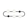 Lámpara De Pared De Metal Negro Blanco 70 Cm Vidrio Pantalla Globo 4 Luces Yango - Negro