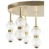 Lámpara De Techo Luces Led Integradas Metal Redondo Hierro Vidrio Pantalla Sala De Estar Moderno Estilo Glamoroso Oro Yowaka - Dorado