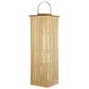 Linterna De Madera De Bambú Natural 88 Cm Farolillo Vidrio Boho Interior Balabac - Natural