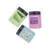 Conjunto De 3 Velas Perfumadas 100% Cera De Soja Mecha De Algodón Vidrio Fragancia Floral Fresca Té Blanco Lavanda Jazmín Flor Frutal Fruity Bloom - Azul