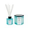 Conjunto De Vela Perfumada Y Difusor De Varilla 100% Cera De Soja Mecha De Algodón Vidrio Fresco Salvia Sal Marina Classy Tint - Azul