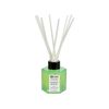 Conjunto De Vela Perfumada Y Difusor De Varilla 100% Cera De Soja Mecha De Algodón Vidrio Fresco Melisa Classy Tint - Verde