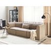 Sofá 3 Plazas De Pana Asiento Modular Moderno Gris Pardo Lemvig - Beige