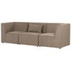 Sofá 3 Plazas De Pana Asiento Modular Moderno Gris Pardo Lemvig - Beige