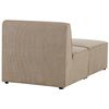 Chaise Lounge Moderna Pana Dos Piezas Tapizado Gris Pardo Lemvig - Beige