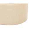 Conjunto De 2 Pufs De Terciopelo Beige Crema Ratán Almacenaje Dormitorio Medford - Beige