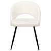 Conjunto De 2 Sillas De Comedor Modernas Tapicería De Tela Bouclé Respaldo Rebajado Asiento Salón Comedor Blanco Onaga - Blanco