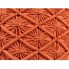 Puf Boho Redondo De Punto De Algodón Otomana Decoración De Sala De Estar Asiento Extra 40 X 40 Cm Naranja Berkane - Naranja