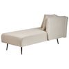 Chaise Longue Moderno Tapicería De Tela De Poliéster Con Cojines Patas De Metal Diván Izquierdo Beige Riom - Beige