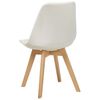 Conjunto De 2 Sillas De Comedor De Poliéster Blanco Crema Madera Clara Dakota Ii - Blanco