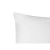 Almohada Cojín Para Dormitorio Rectangular 80 X 80 Cm Algodón De Japara Funda Lyocell Relleno De Poliéster Perfil Bajo Blanco Triglav - Blanco