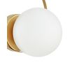 Lámpara De Pared Moderna Iluminación 1 Luz Pantalla Esfera De Vidrio Base De Hierro Salón Dormitorio Dorado Y Blanco Snowy - Dorado