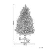 Árbol De Navidad Artificial Estilo Escandinavo Nevado Escarchado Ramas Pvc 240 Cm Blanco Bassie - Blanco