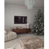 Árbol De Navidad Artificial Estilo Escandinavo Nevado Escarchado Ramas Pvc 240 Cm Blanco Bassie - Blanco