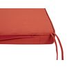 Cojín De Asiento Para Banco De Exterior De Poliéster Impermeable 45 X 148 Cm Rojo Sovana - Rojo