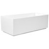 Bañera Independiente Rectangular Moderna 170 X 80 Cm Acabado Acrílico Estriado Baño Mate Blanco Gocta - Blanco